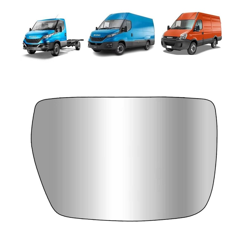 REFIL LENTE ESPELHO DO RETROVISOR IVECO DAILY 2008 A 2018 LADO ESQUERDO INFERIOR RETROVISOR