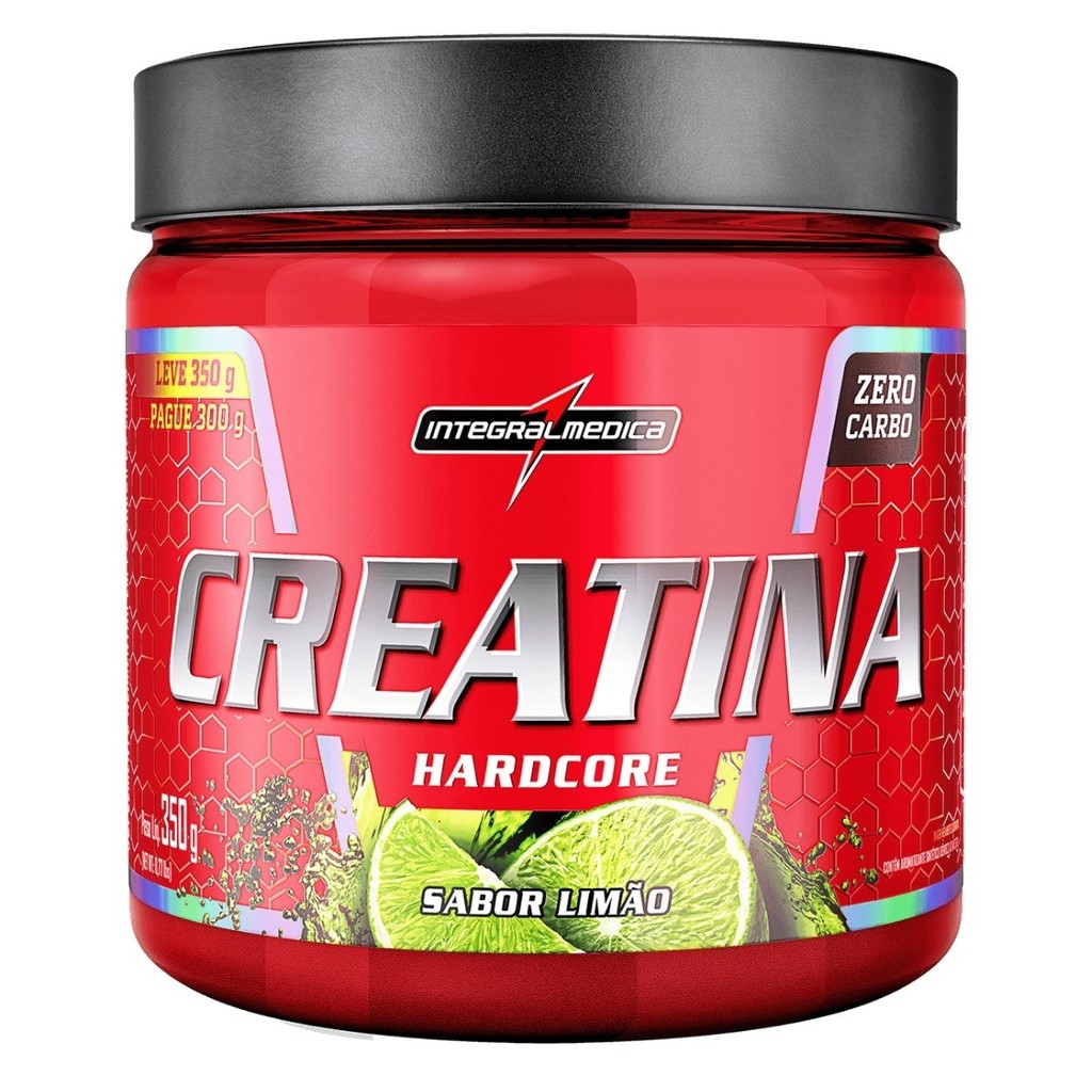 Creatina Hardcore Pote C/350g Sabor Limão Integralmedica em Oferta na Shopee