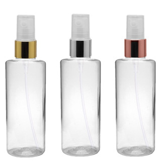 Frascos Pet 100 Ml Cil Reto Válvula Spray Metalizada Plástica ideal para perfumes álcool líquido em Oferta na Shopee