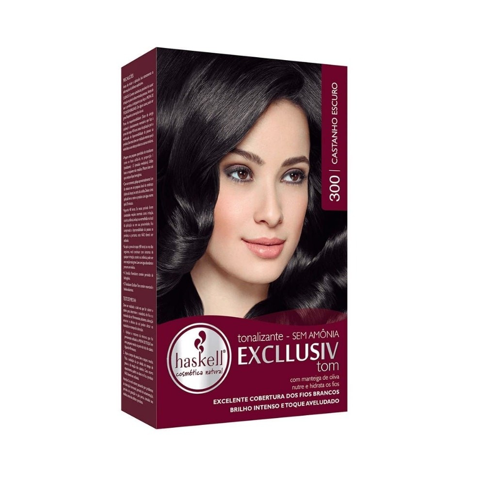 Tintura Tonalizante Haskell 300 Castanho Escuro em Oferta na Shopee