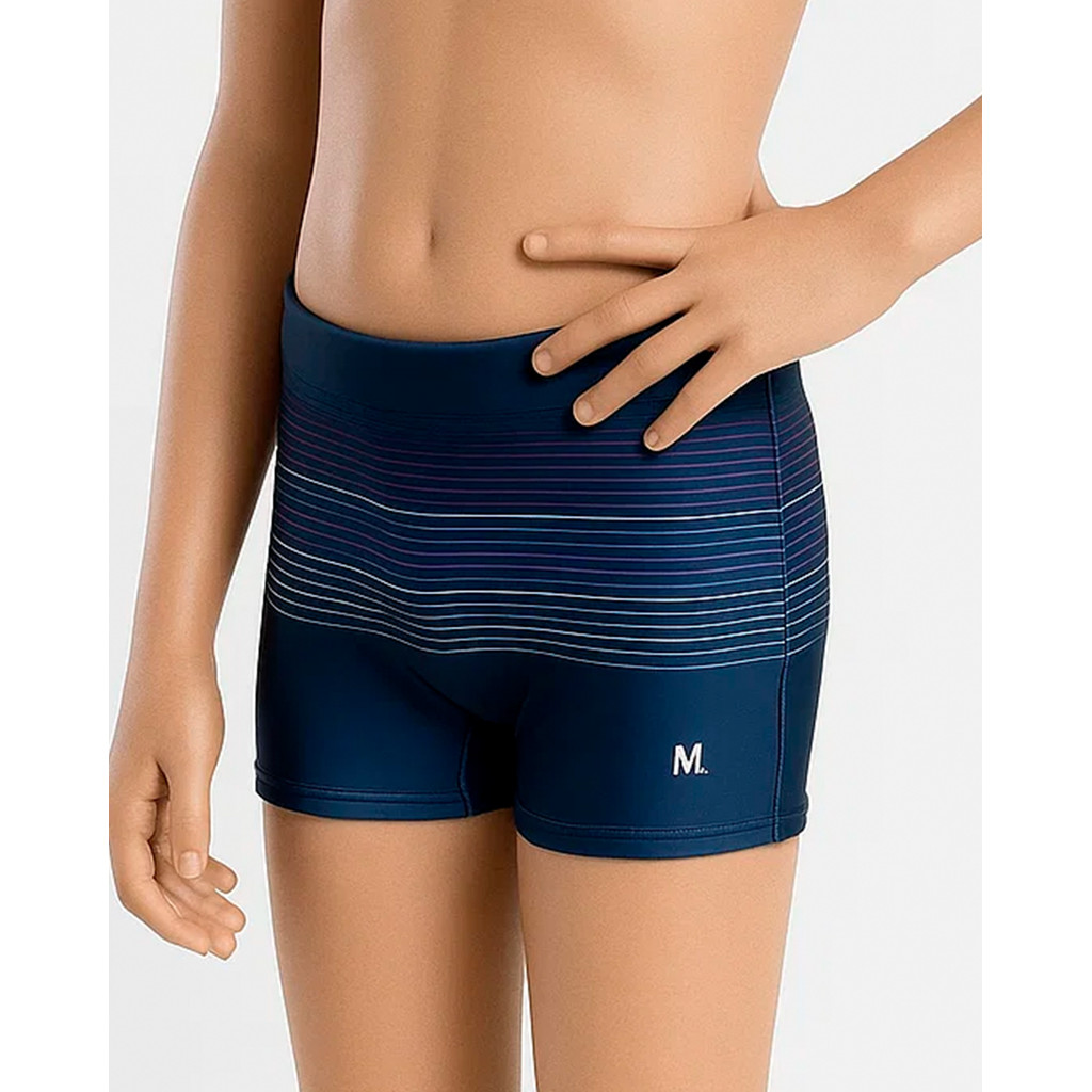 Sunga Boxer Infantil Estampada Coordenada Listrada Mash em Oferta na Shopee