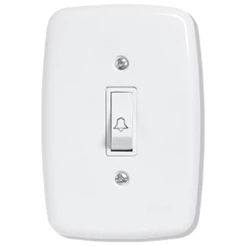 Pulsador Campainha Ideale Pluzie Com Placa 4X2 Branca