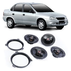 Kit Alto Falantes Triaxial 6 Pol Foxer Kf051 Corsa Classic