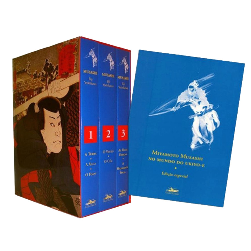 Capa do livro Mangá - Musashi - Box 3 Volumes - Novo/Lacrado - Editora Estação Liberdade -