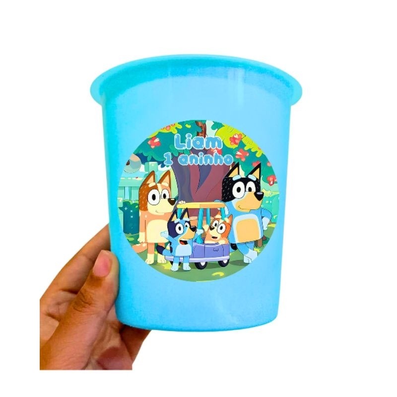 10 balde/ Baldinho de 1L Personalizado da Bluey