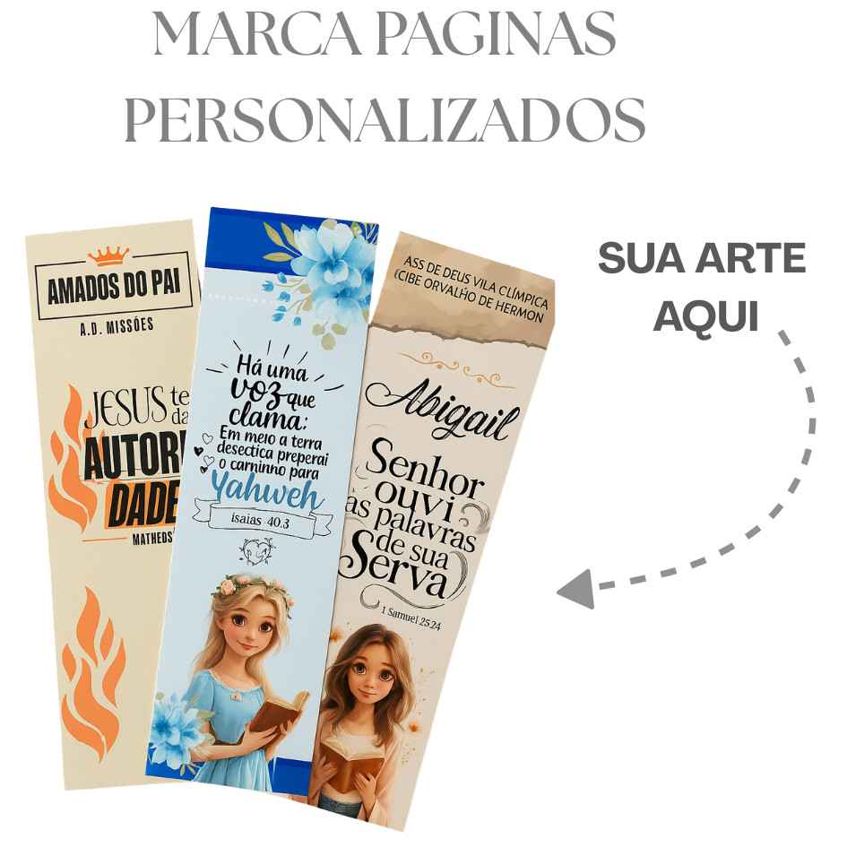 Personalize Seu Marca Paginas Para Livros-biblias - Marcadores  para Congressos -Encontro ...