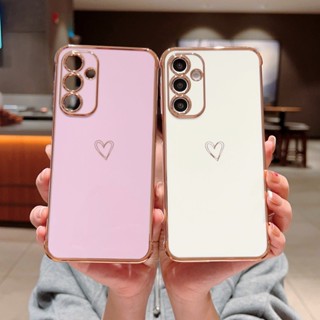 Luxo Galvanoplastia Amor Coração Caso De Telefone Para Samsung Galaxy A17 A16 A15 A14 A13 A56 A36 A55 A35 A54 A34 A26 A2 em Oferta na Shopee