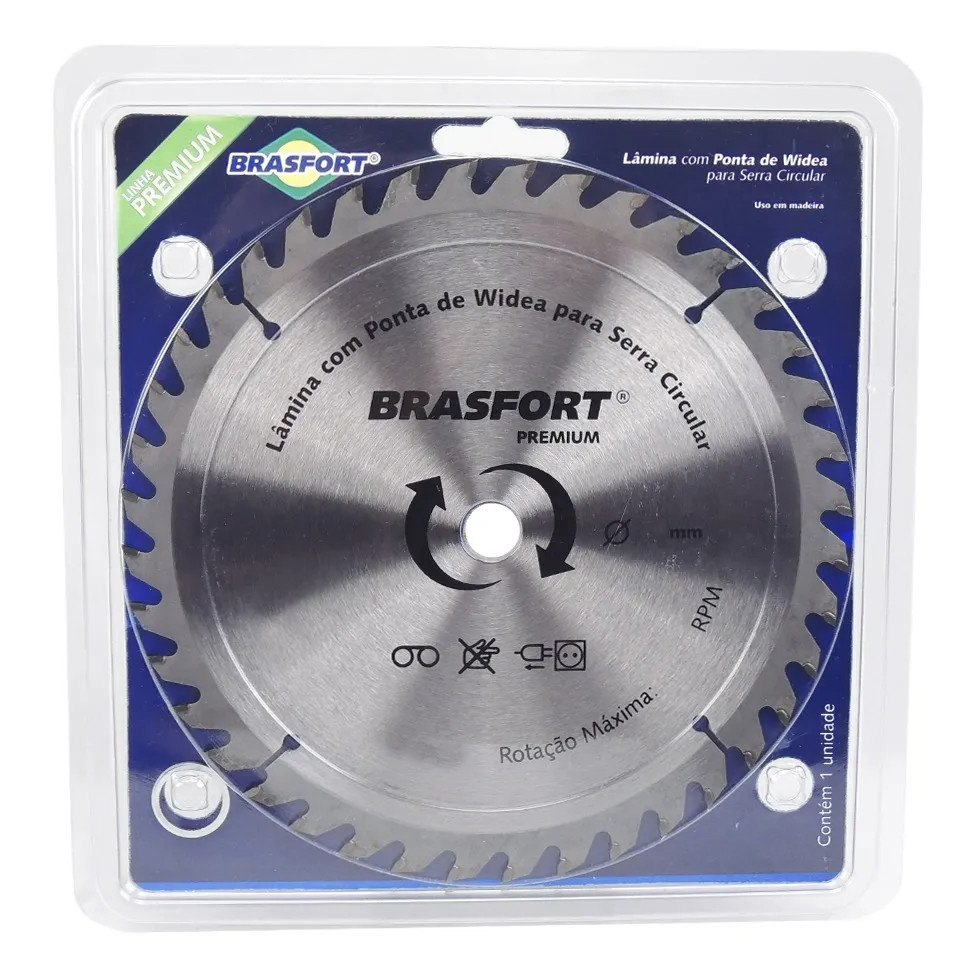 DISCO SERRA CIRCULAR WIDEA 7.1/8'' 180MM 24 DENTES - 8000 RPM - BRASFORT