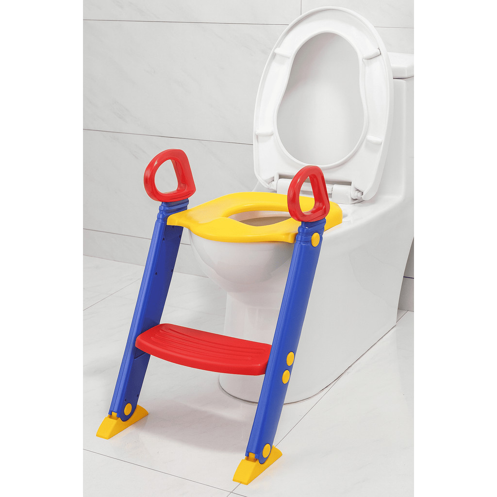 Assento Redutor Para Vaso Infantil Com Escada Pés Seguros E Conforto No Desfralde