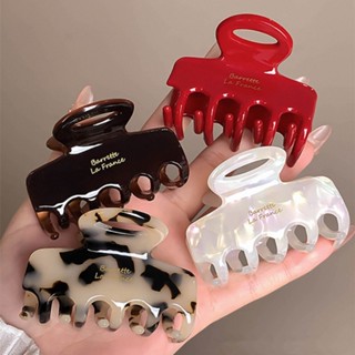 Marca Vermelho Acetato Cabelo Caranguejos 5.5cm Grampos De Longos Para Meninas Mulheres Moda Coreana Amarrar Acessórios em Oferta na Shopee