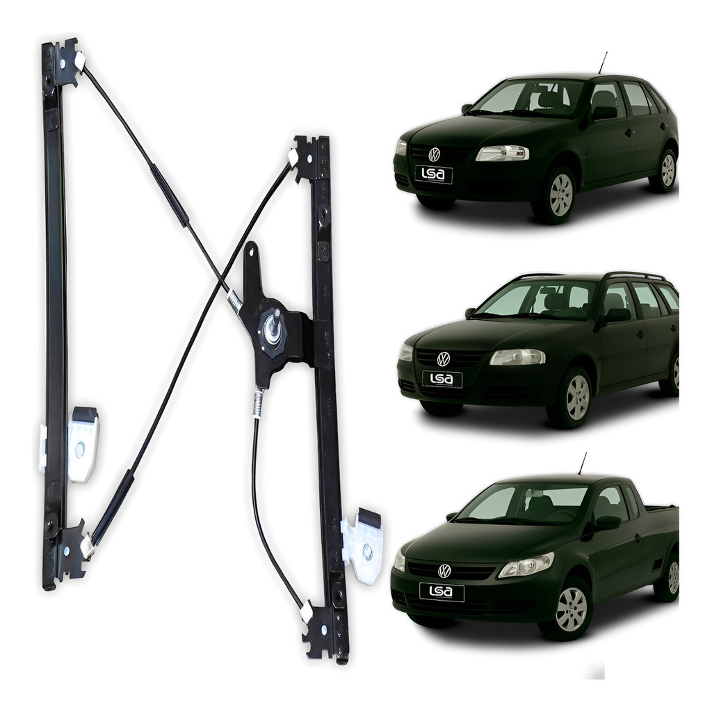 Máquina Vidro Manual Dianteiro Esq Vw Gol 1998-2014 Parati 1997-2013 4P Saveiro 1998-2010 2P Encaixe Perfeito Reforçada em Oferta na Shopee