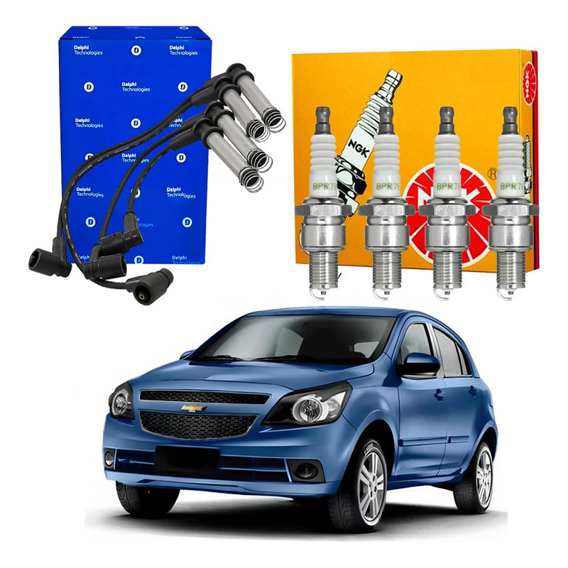 Kit Vela Cabo Ngk Agile 1.4 2009 A 2013 em Oferta na Shopee