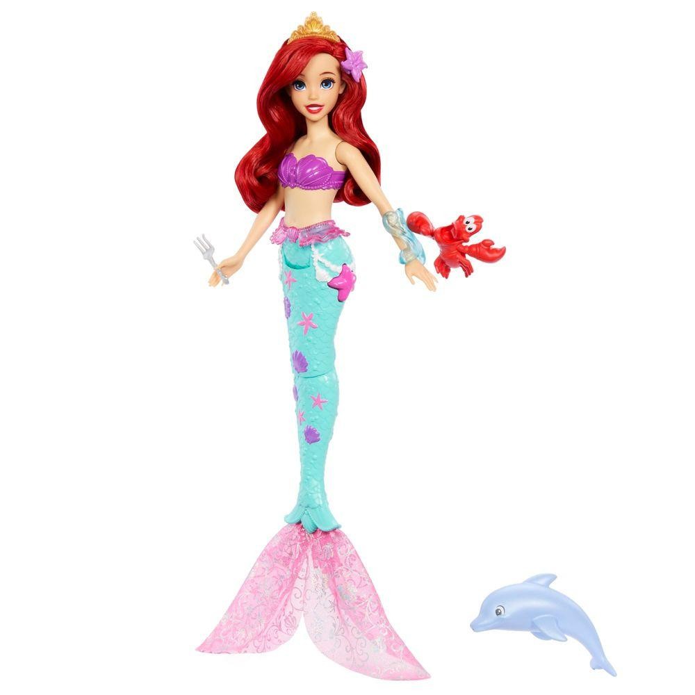 Disney Princesa Ariel com Golfinho e Sebastian - Mattel em Oferta na Shopee