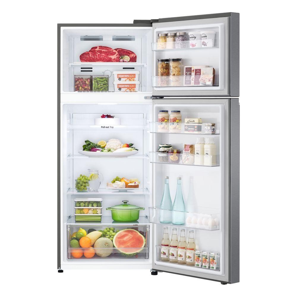 Detalhes do Geladeira LG Frost Free Inverter 395L Duplex Inox Look GN-B392PLM 220V