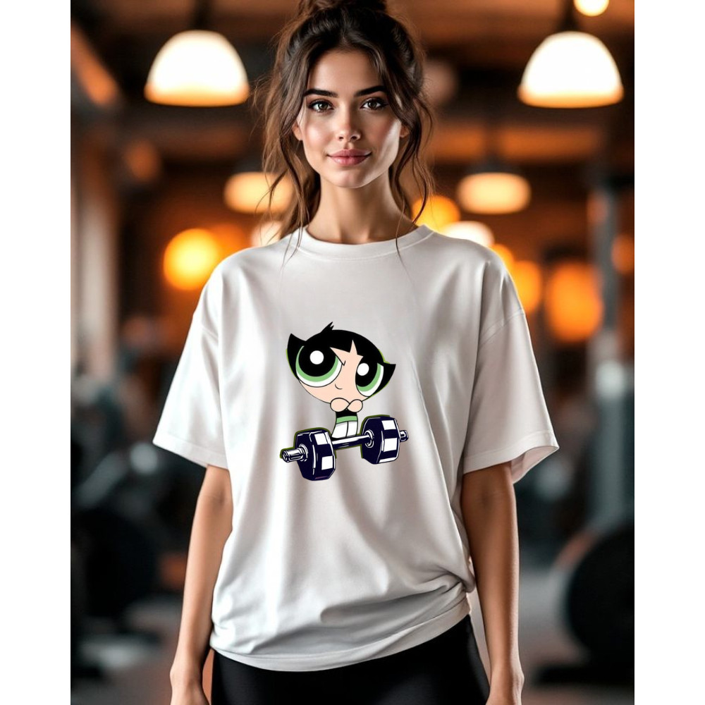 Camisetão Gym Feminina Academia 100%Algodão Crossfit Meninas Poderosas Premium Confortavel