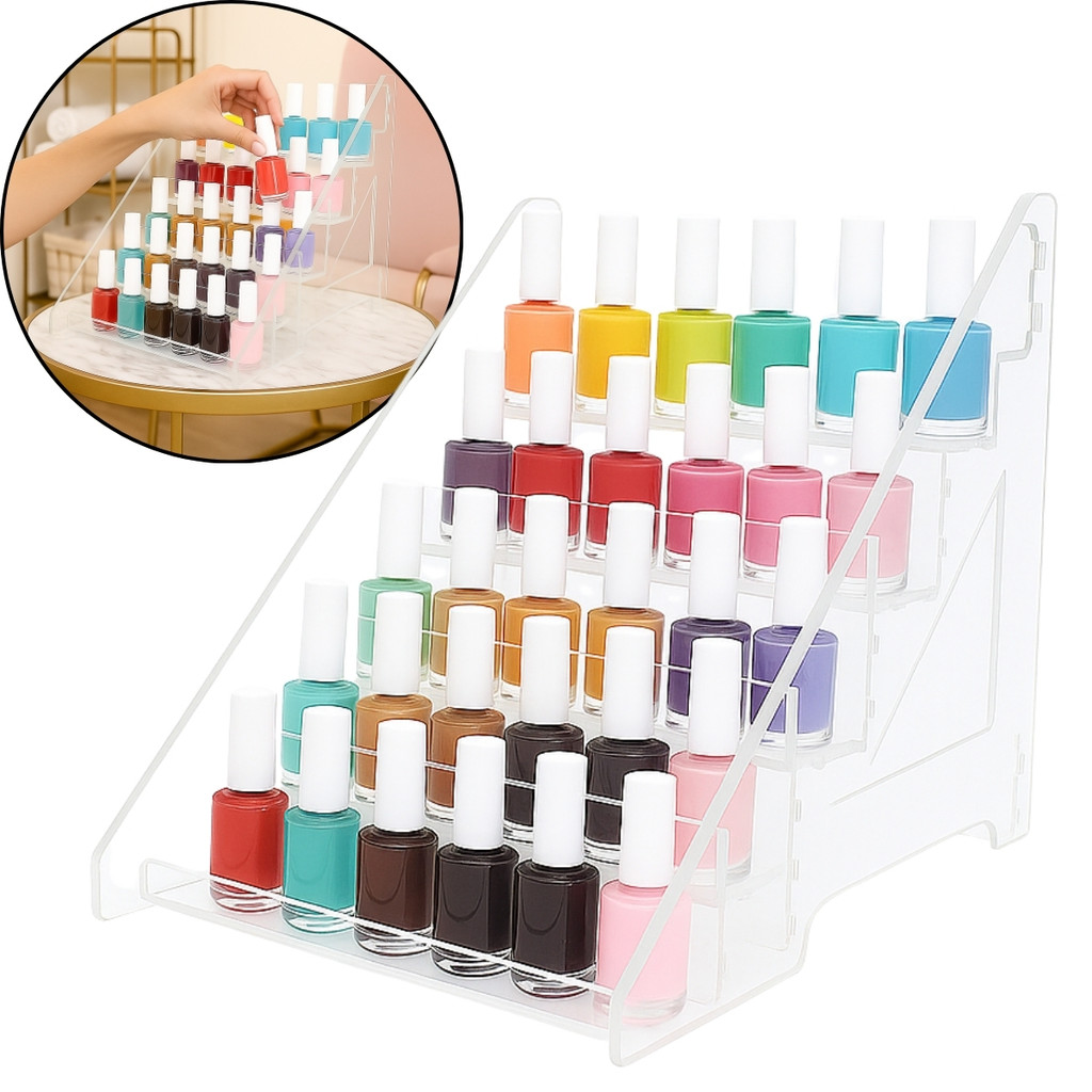 Mini Display Suporte Organizador Expositor Manicure Vitrine Porta Esmalte  Exposição