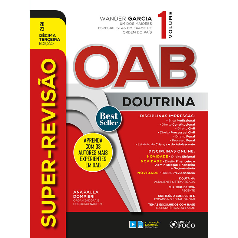 Livro Super Revisão OAB - Doutrina Completa - 13ª Ed - 2023 - VOL 1 - Livros Sorocaba