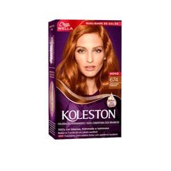Tinta de Cabelo Koleston Loiro Escuro Acobreado 674