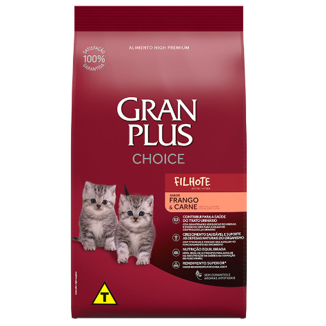 RAÇÃO PARA GATOS FILHOTES GRANPLUS CHOICE FRANGO E CARNE