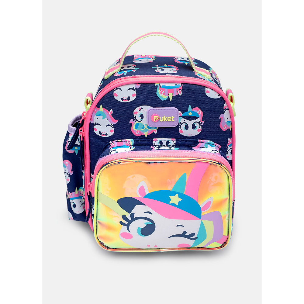 Lancheira Térmica com Bolso Frontal Unicórnio Tênis - Puket em Oferta na Shopee
