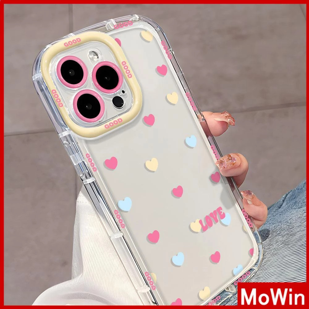Capinha Capa Material transparente TPU Coração Colorido Samsung A04 A05 A15 A23 A32 A34 A35 A50 A52 A55 A72