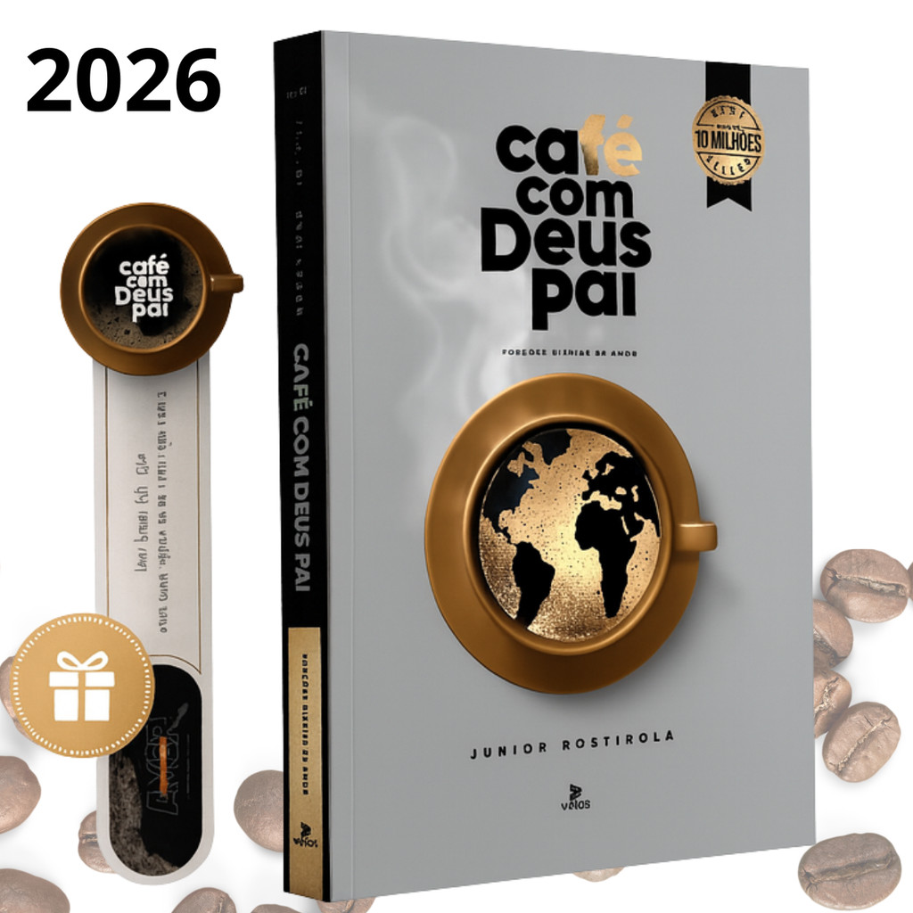 Novo Livro Cristão Café com Deus Pai 2026 | Junior Rostirola | Devocional Diário | 6ª Edição Inspiradora em Oferta na Shopee