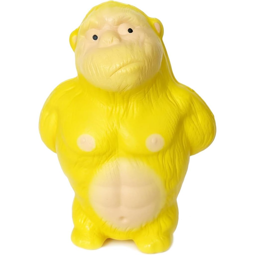 Brinquedo De Apertar Gorila Elástico Amarelo-Squishy De Macaco De Borracha , Alívio De Estresse Com Expressão Deser , De
