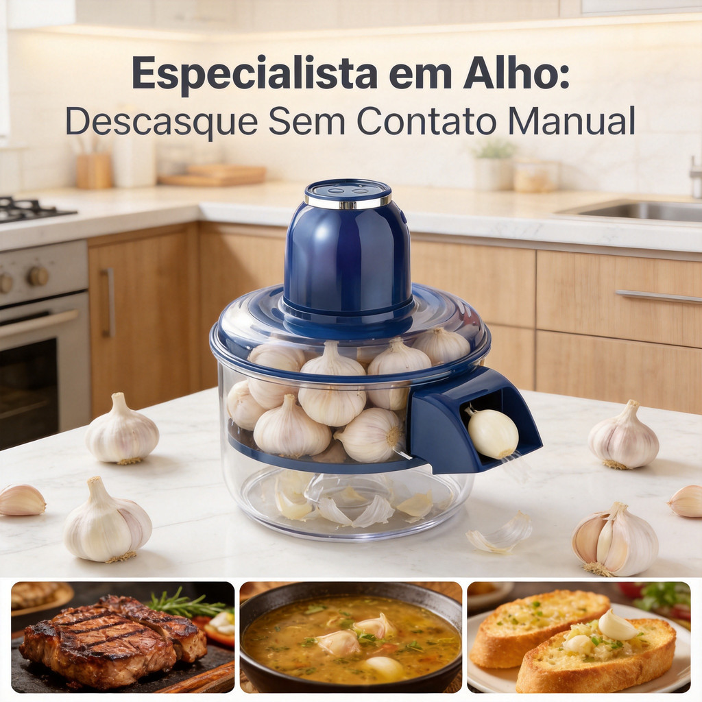 Descascador Elétrico Frutas Legumes Aço Inox USB Recarregável Bivolt