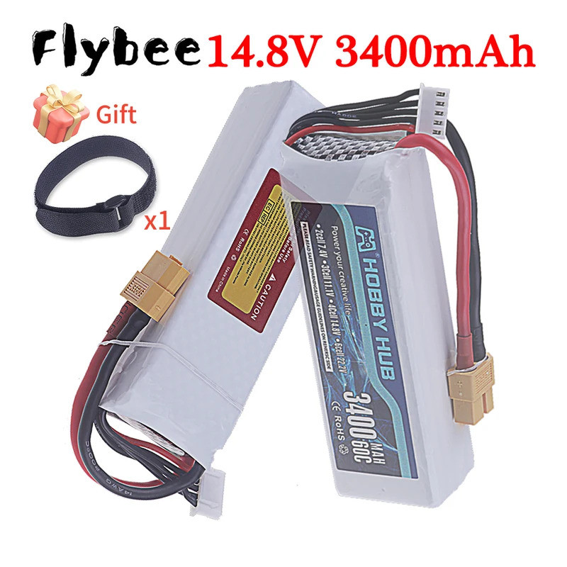 4S Lipo 14.8V Bateria 3400mAh 60C Com XT30 XT60 Deans T Plug Para Drone RC FPV Avião Helicóptero Carro Corrida Hobby Cam