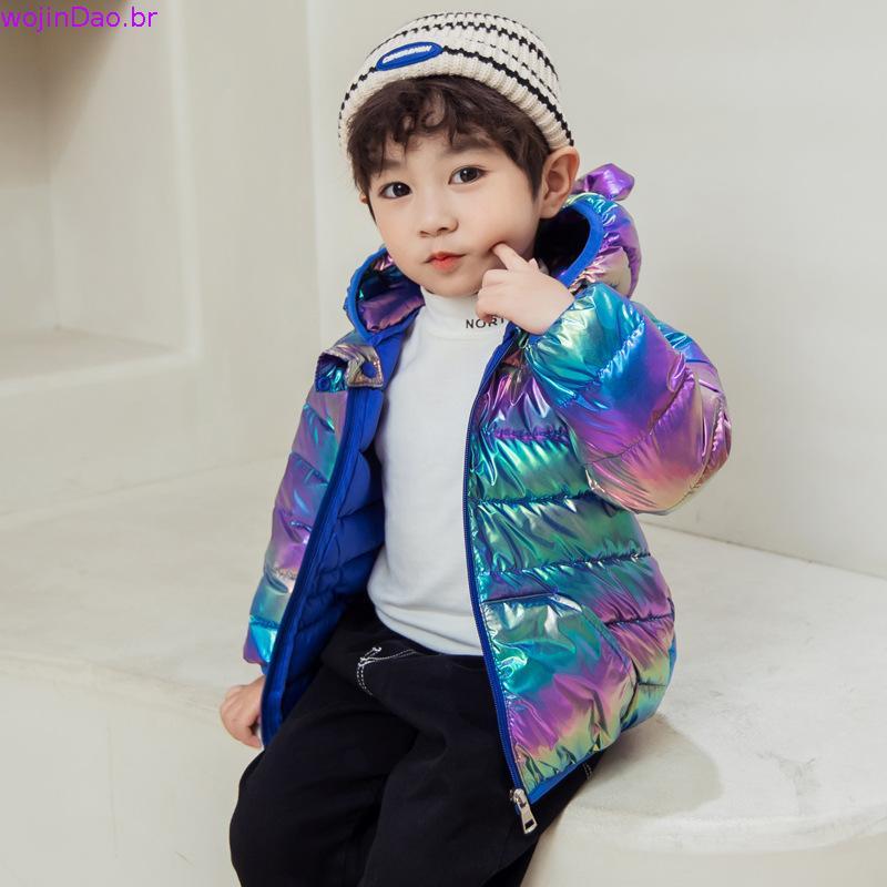 Dazzle Cute Baby Girl Roupa De Inverno Bebê Fofinha Infantil Light Down Jacket Com Boné De Orelha Casaco De Menina Spri
