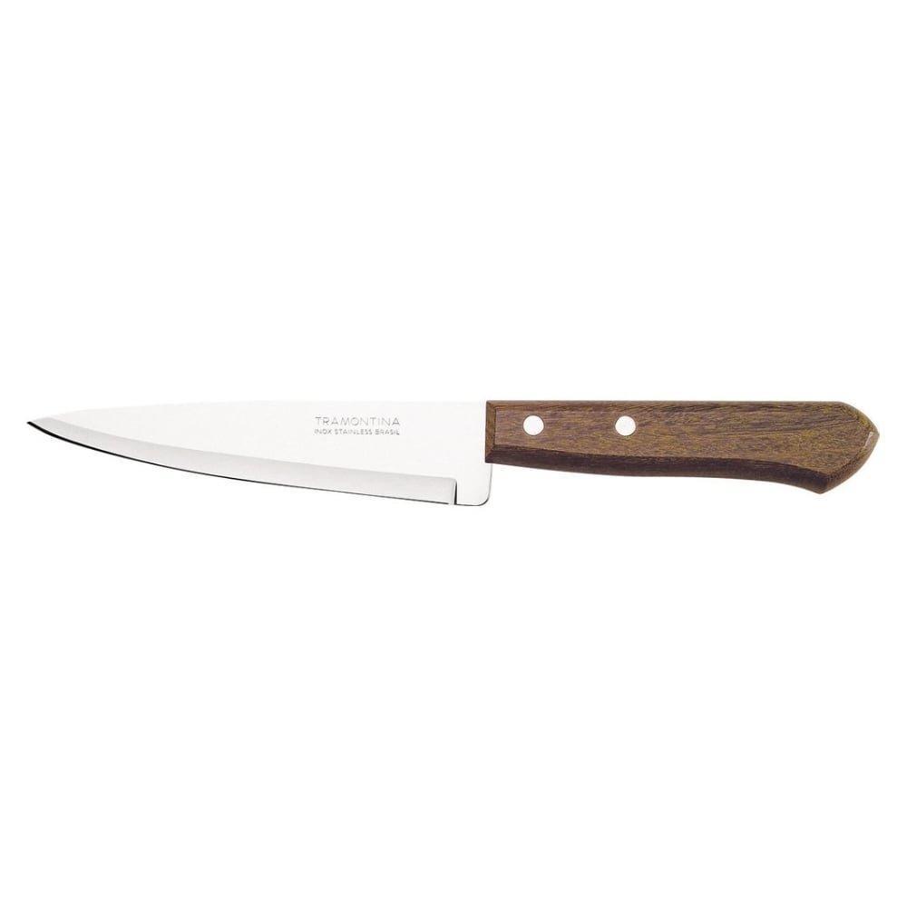 Faca Peixeira Tramontina 8" Inox Cabo Madeira 12 Peças
