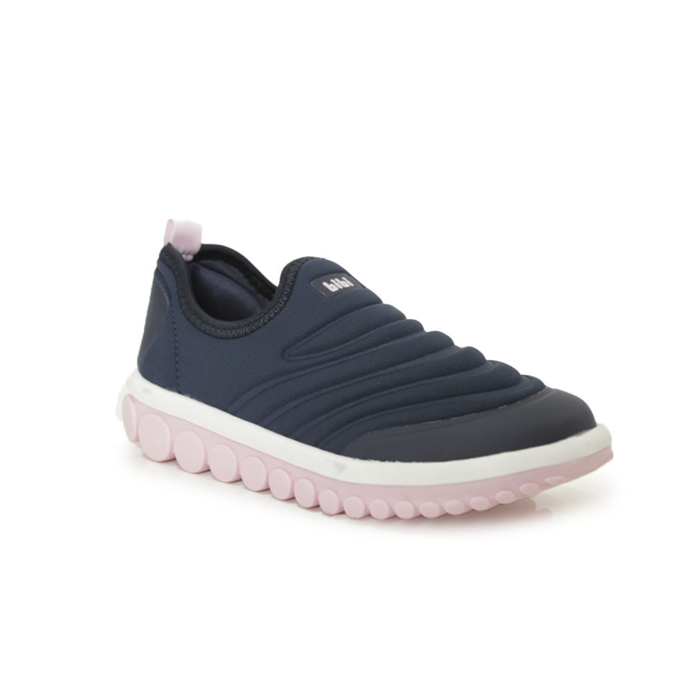 Tênis Infantil Feminino Bibi Roller 2.0 Slip On Marinho com Rosa para Escola