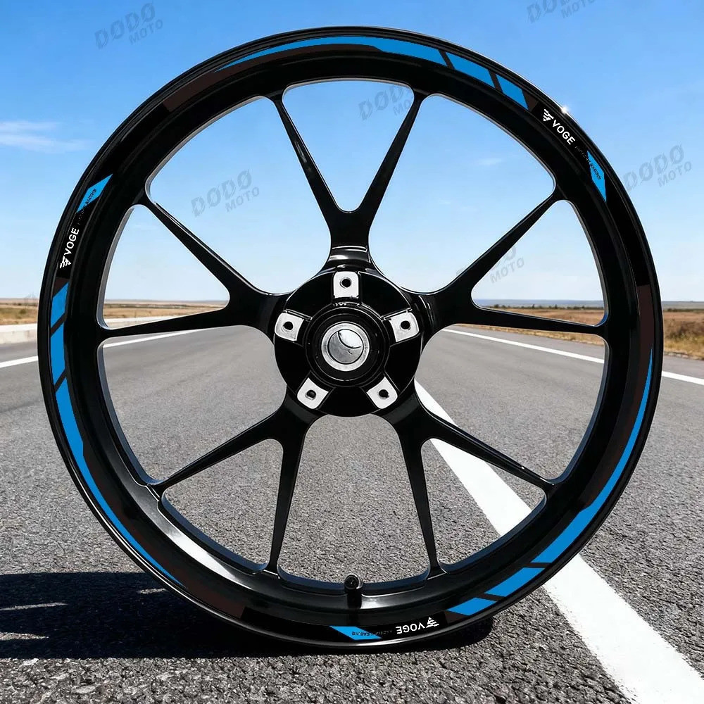 Adesivo Refletivo para Moto, Faixa Decorativa para Aro de Roda 17 Polegadas, Decalque VOGE 300/500/6