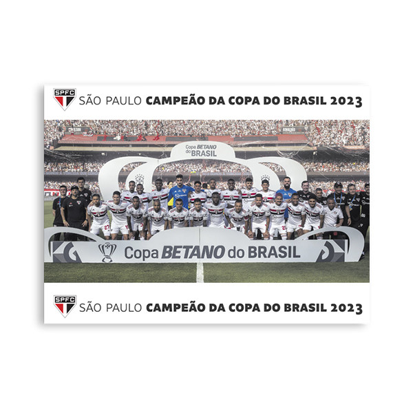 Quadro Decorativo Poster São Paulo SPFC Campeão Copa do Brasil 2023 em MDF 3mm Facil Aplicação