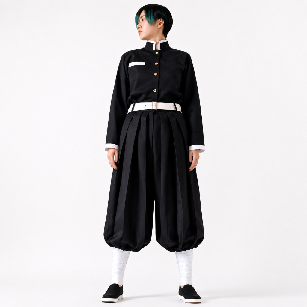 Fantasia de Cosplay Uniforme de Caçador de Demônios Oni Adulto Profissional 4 Peças Oxford Hakama Tanjiro Shinobu Tomiok