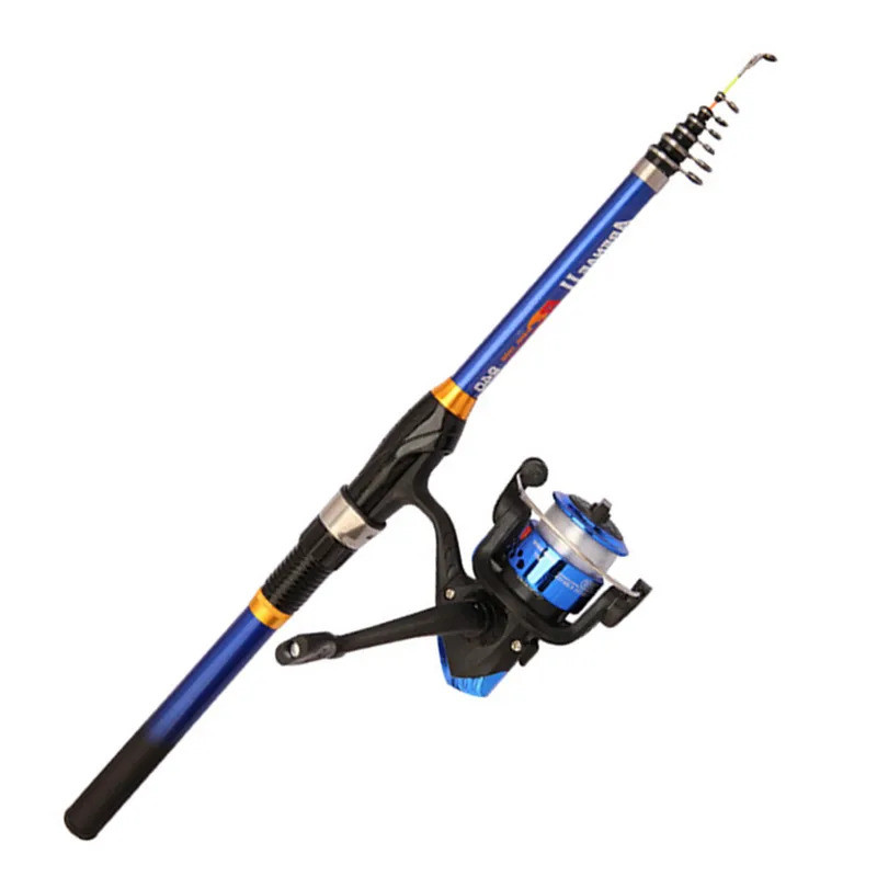 Vara de pesca telescópica de carbono leve, vara de arremesso de 1,5M-3M, acessórios para pesca noturna e pesca ao ar liv