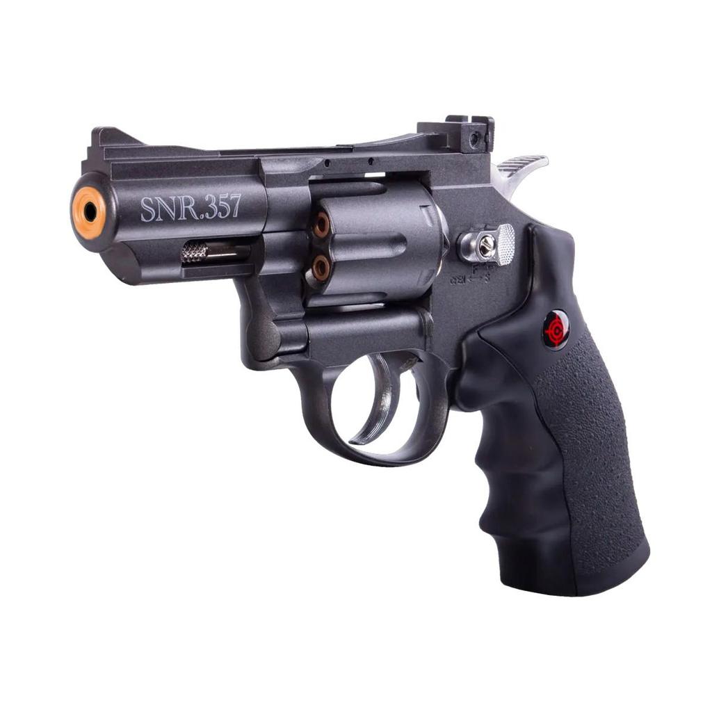 Revólver de Pressão Co2 SNR357 Full Metal Black 4.5mm – Crosman + Capa + Alvo + Cilindro + Esfera + Chumbo — imagem 2 de 2