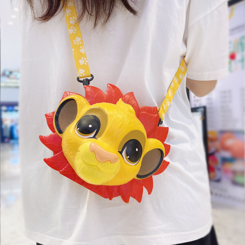 Disney disney genuíno leão rei copo de palha bebida Simba forma copo pipoca balde filme mercadoria mochila balde