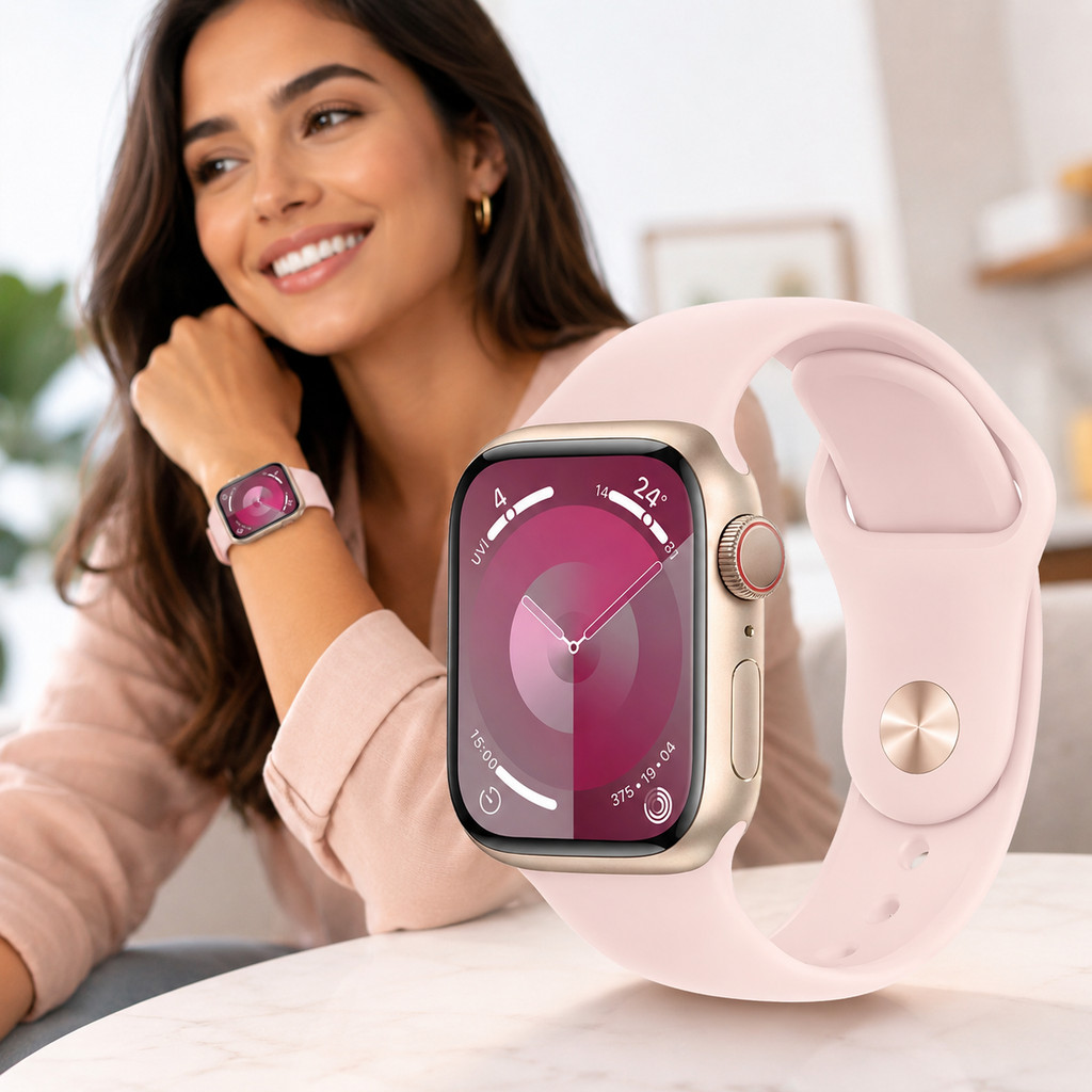  Smartwatch Feminino Rosa 35mm Bluetooth Tela HD Monitor Sono Passos Notificação