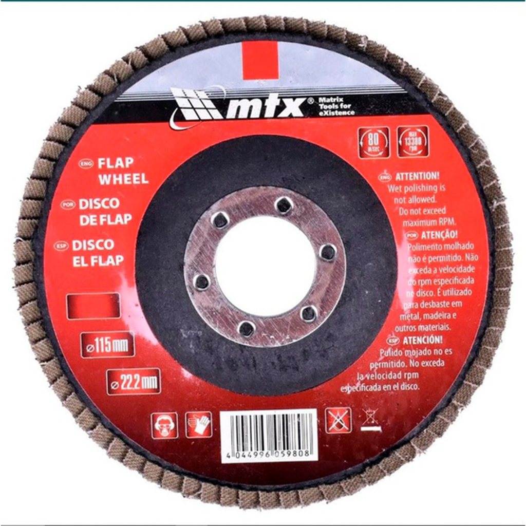Disco Flap 4.1/2" Grão 60 Conico Fibra MTX