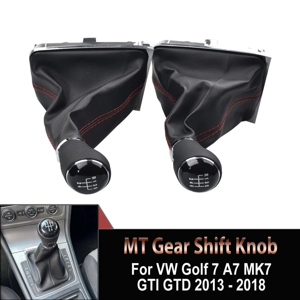 5 6 Velocidade Botão De Mudança De Engrenagem Para VW Golf 7 A7 MK7 GTI GTD 2013 2014 2015 2016 2017 2018 Couro Do Plutô