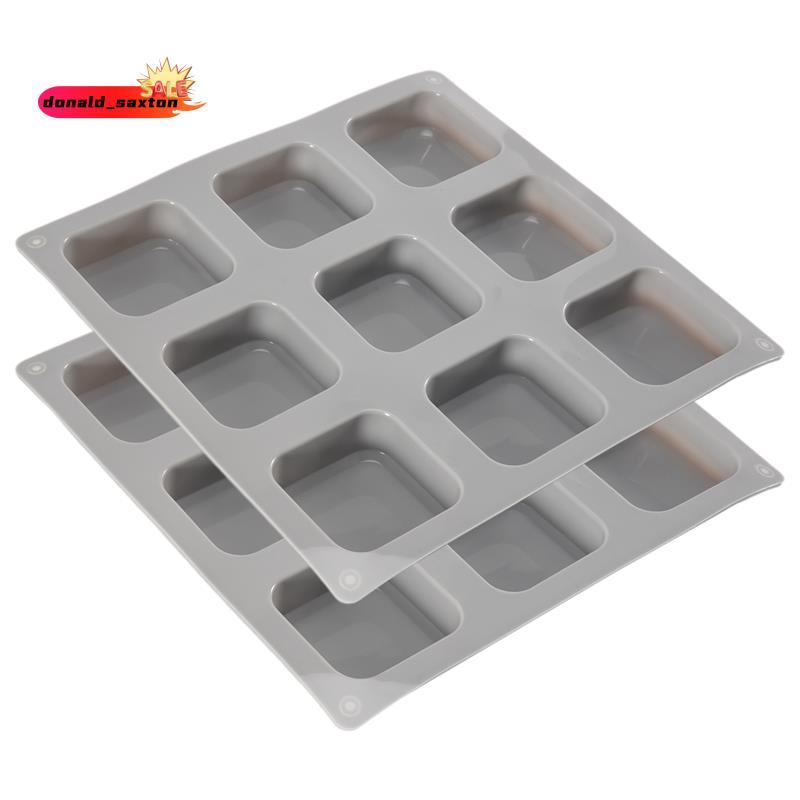 [Rápido D] 2 Pacotes De Moldes De Sabão De Silicone , 9 Cavidades , Molde Quadrado , Faça Você Mesmo Artesanal Para Faze