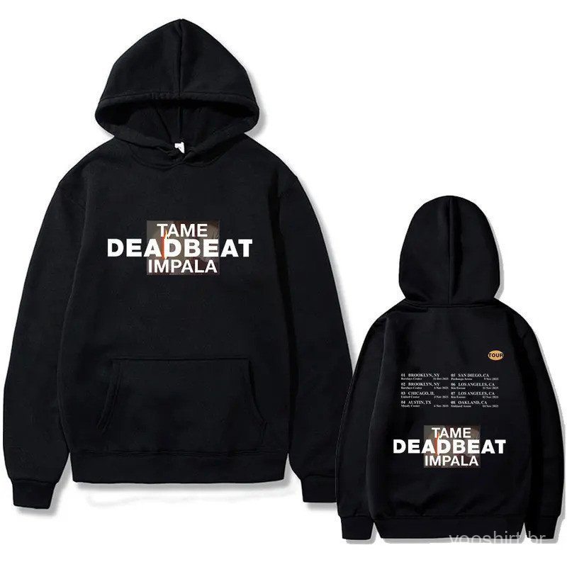 Rock Band Tame Impala Deadbeat Hoodie Men Women Retro Casual Pullover Hoodies Unisex Oversized Fleece Cotton Hooded Swea