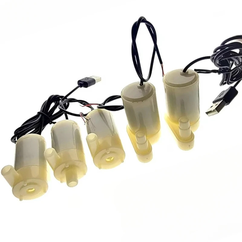 Bomba de Água Submersível e Anfíbia com Motor DC Nova, 3/4.5V, 80-100L/H, Motor DC 3V, Bomba Submersível 3W com Mangueir