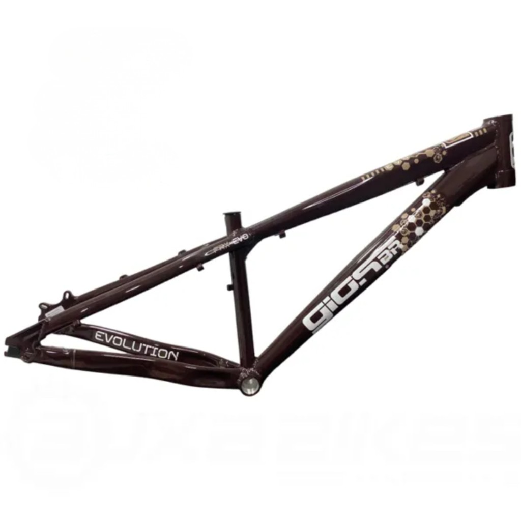 Quadro Gios Frx-evo 2026 Reforçado P/ Grau Wheeling Manobras Cor Marrom E Laranja