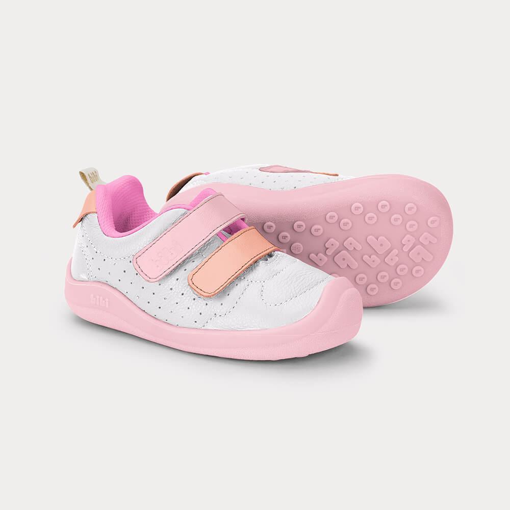 Tênis Infantil Bibi Fisioflex 5.0 Branco com Rosa 1265134