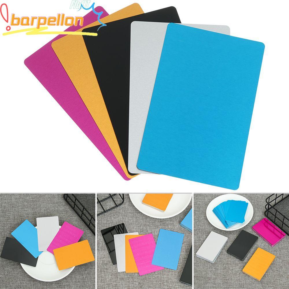 BARPELLON 50 Pçs/Set Metal Carte Portátil Alumínio Business Blank