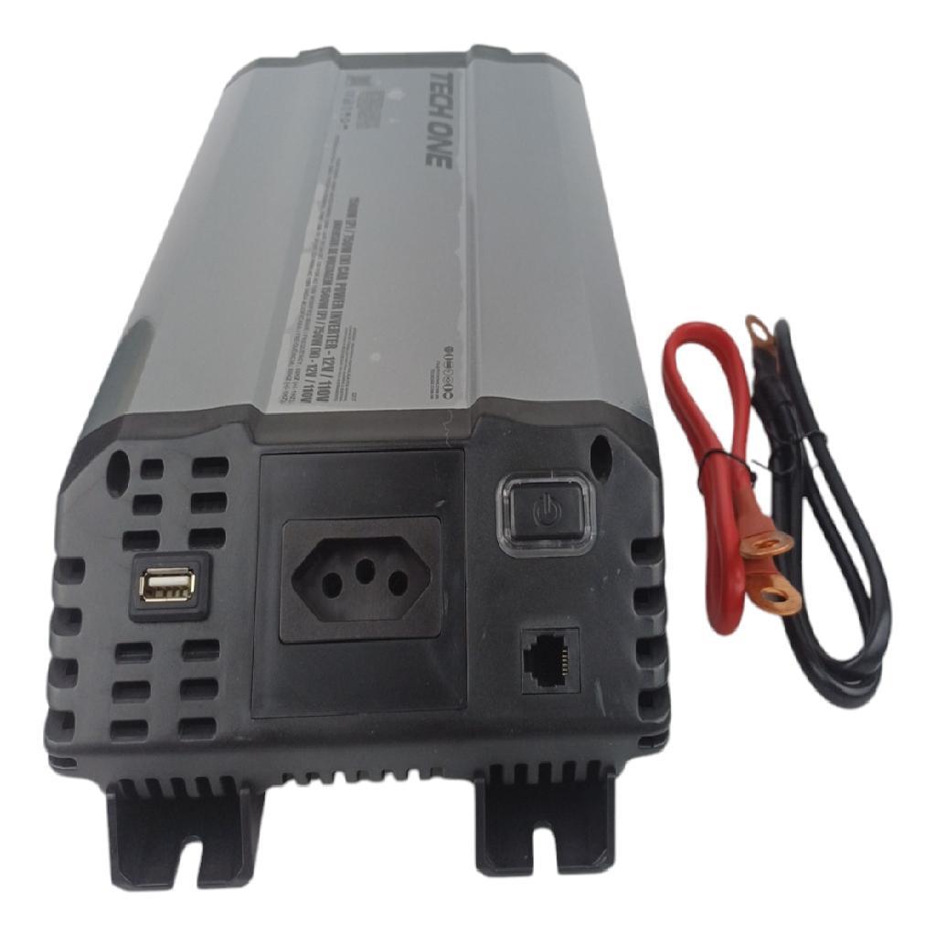 Imagem Inversor De Voltagem 1500wp/750wn 12v para 110v Conversor Trailler