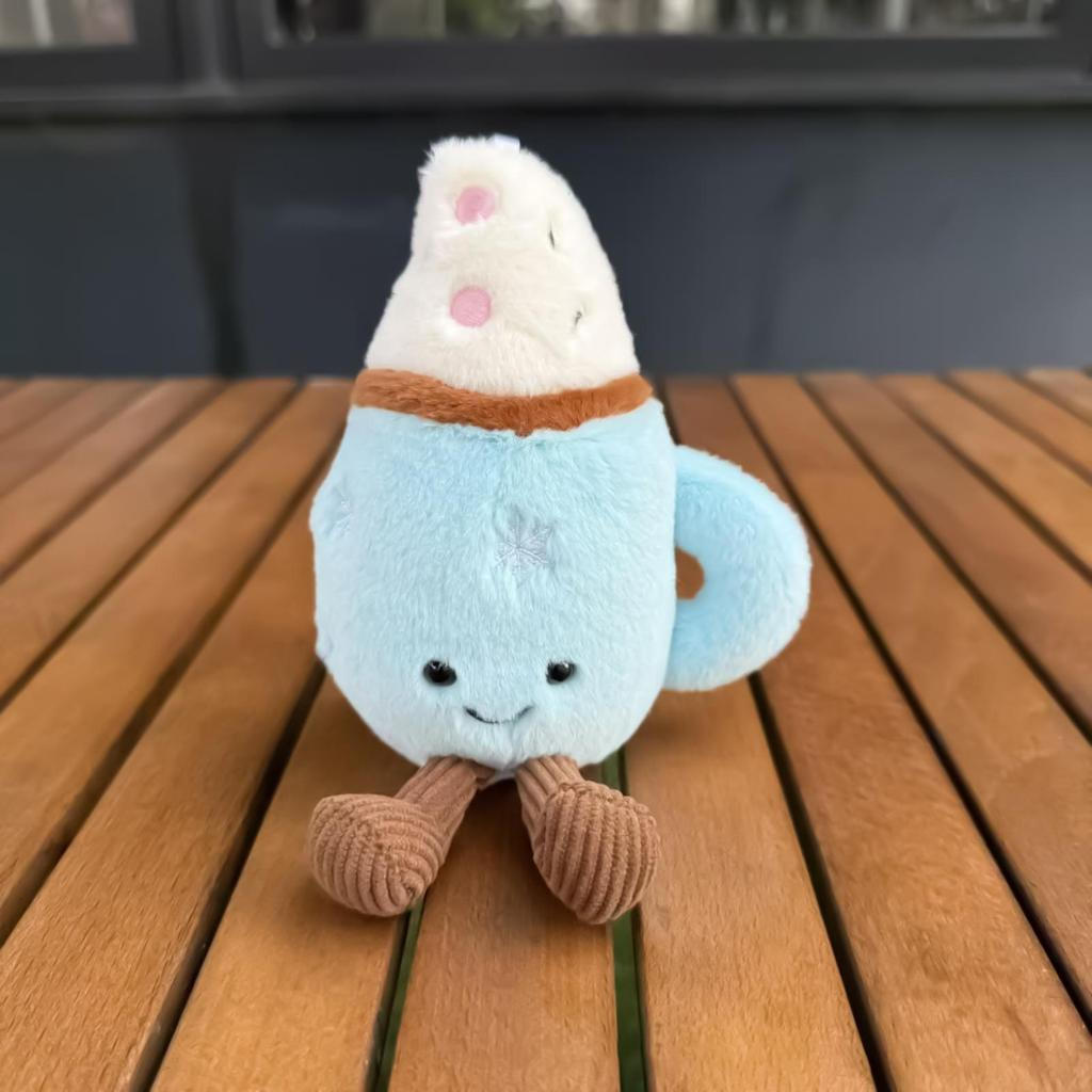 Jellycat Diversíveis Chocolate Quente Com Marshmallows Boneca De Pelúcia Chaveiro Bolsa Charme Para Crianças yuneaph