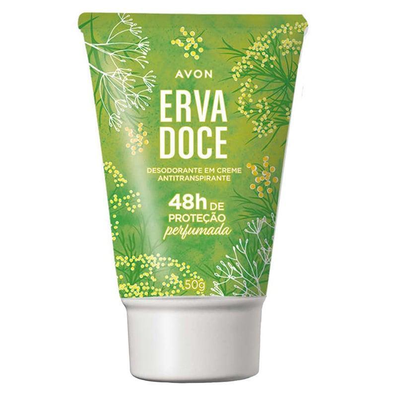 Desodorante em Creme Bisnaga Avon Erva Doce 50g
